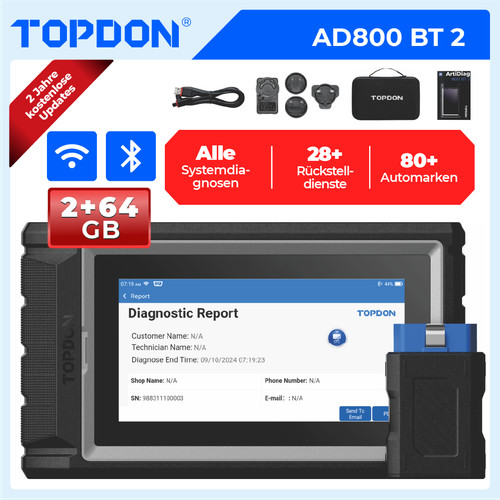 Topdon artidiag800 auto - bt, 2