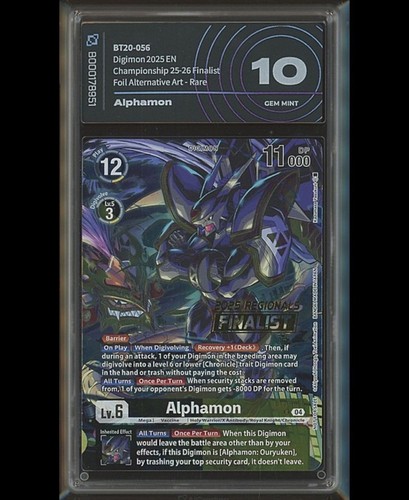 Digimon alphamon bt20 056 - digimon, 2025